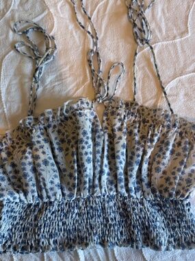 Princess Polly- Benita Smocked Bodice Crop Top